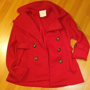Ci Sono Red Peacoat